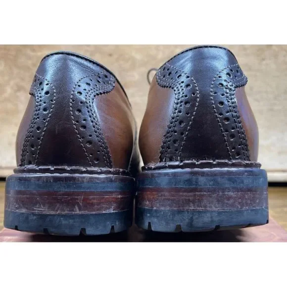 Johnston & Murphy Shoes Mens Size 9M Brown 2-Tone Leather Saddle Oxfords 20-7874 - Picture 6 of 11